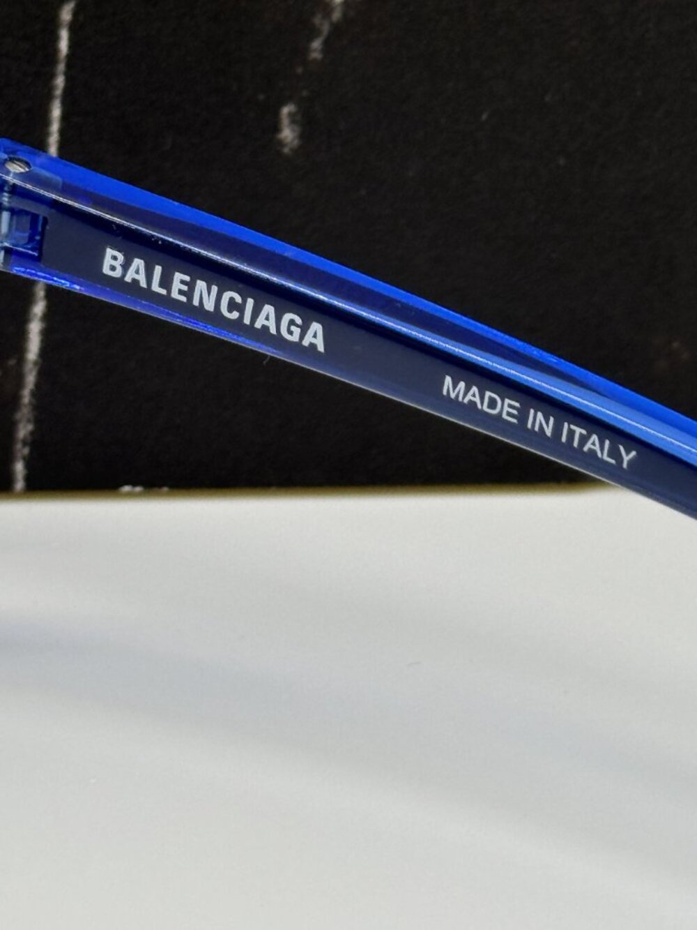 NEW BALENCIAGA BB0289S 004 BLUE GEOMETRIC SUNGLASSES BALENCIAGA EYEWEAR - Picture 10 of 11